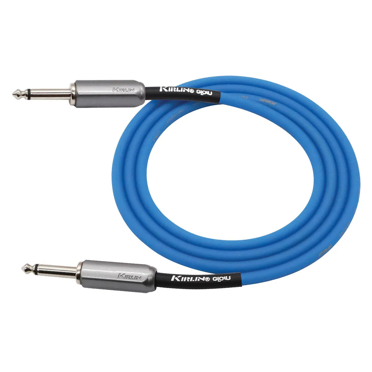 Kirlin 20FT Glow Instrument Cable Royal Sapphire KIMGE-221-BL-20 1/4" Mono Plug Premium 22-Gauge Copper Conductor with 90% Shielding — view 2