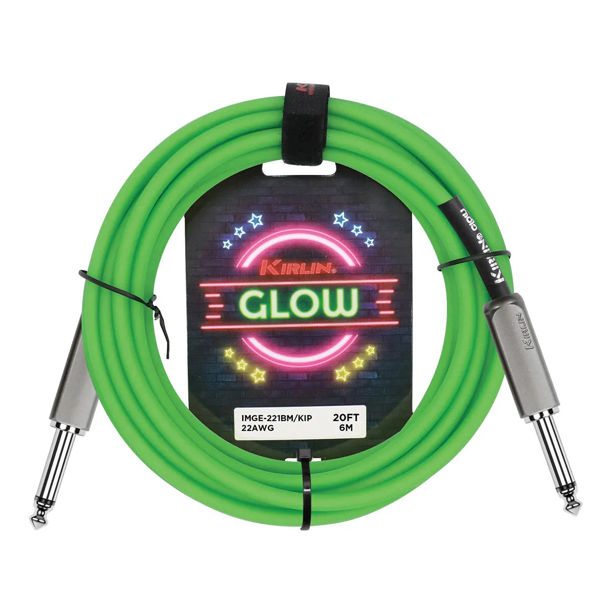 Kirlin 20FT Glow Instrument Cable Kiwi Pop KIMGE-221-GR-20 — view 3