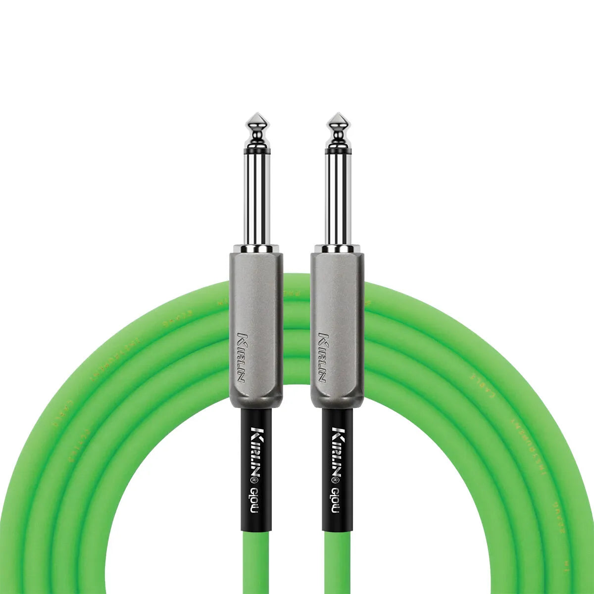 Kirlin 20FT Glow Instrument Cable Kiwi Pop KIMGE-221-GR-20