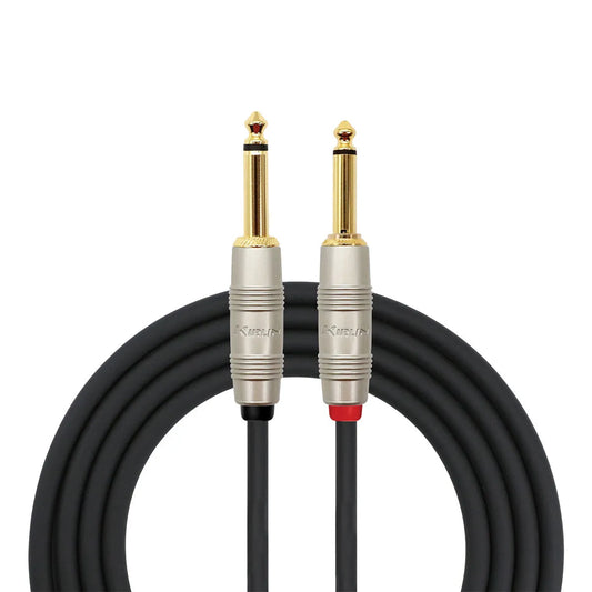 Kirlin 10FT Silent Plug Instrument Cable Black KIP201-SILENT-10 1/4" Mono Plug, 20 Gauge Copper Conductor, Limited Lifetime Warranty