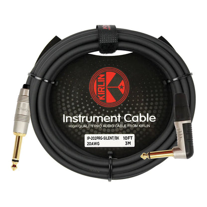 Kirlin 10FT Silent Plug Instrument Cable RA to Straight Black KIP202-SILENT-10 — view 3