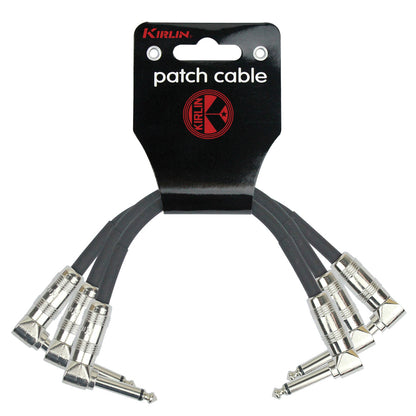 Kirlin Patch Cable 3-Pack 1Ft Right Angle Mono Plug - CCAM Shielding, PVC Jacket — view 2
