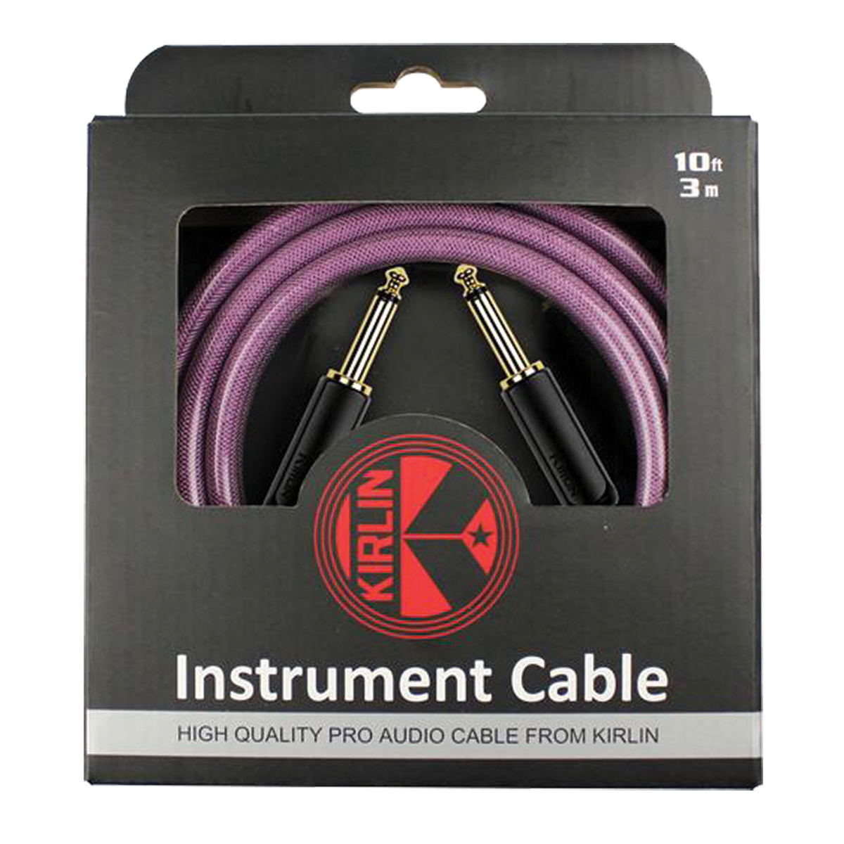 Kirlin PVC Woven Premium Plus Instrument Cable 10Ft Purple KIPW201BPU-10 — view 3