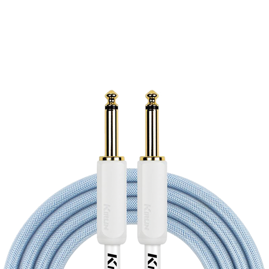 Kirlin PVC Woven Premium Plus Instrument Cable 10Ft Blue KIPW201WBL-10