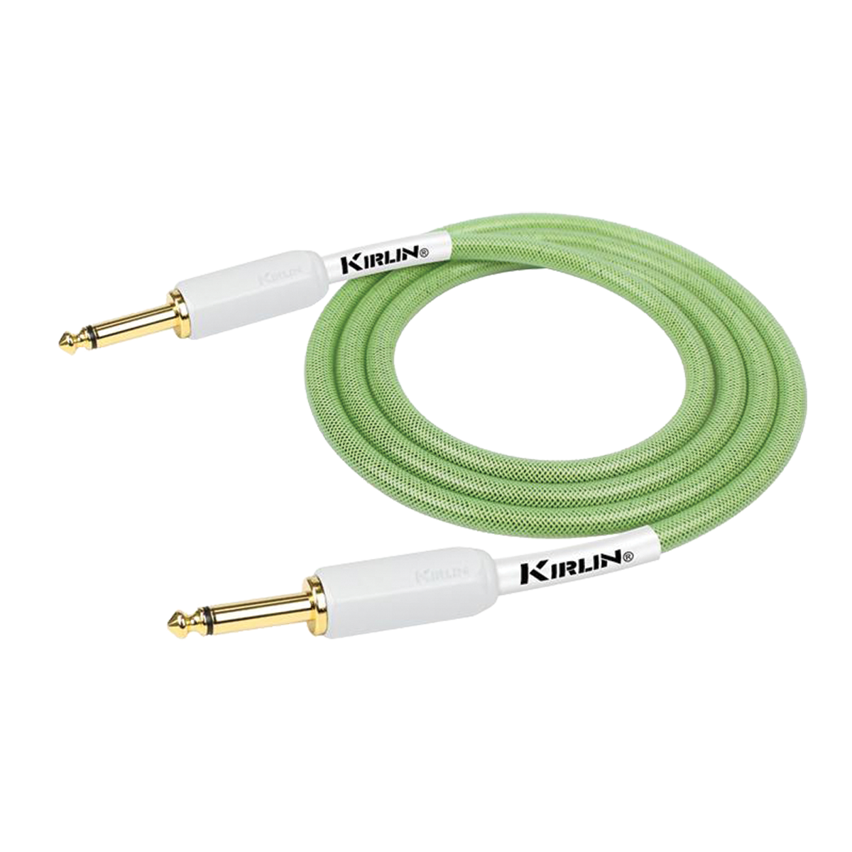 Kirlin PVC Woven Premium Plus Instrument Cable 10ft Green KIPW201WGR-10 — view 2