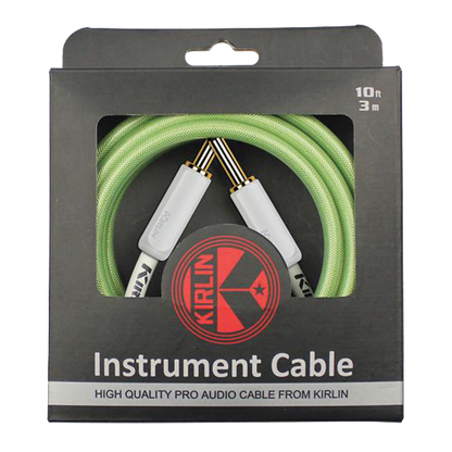 Kirlin PVC Woven Premium Plus Instrument Cable 10ft Green KIPW201WGR-10 — view 3