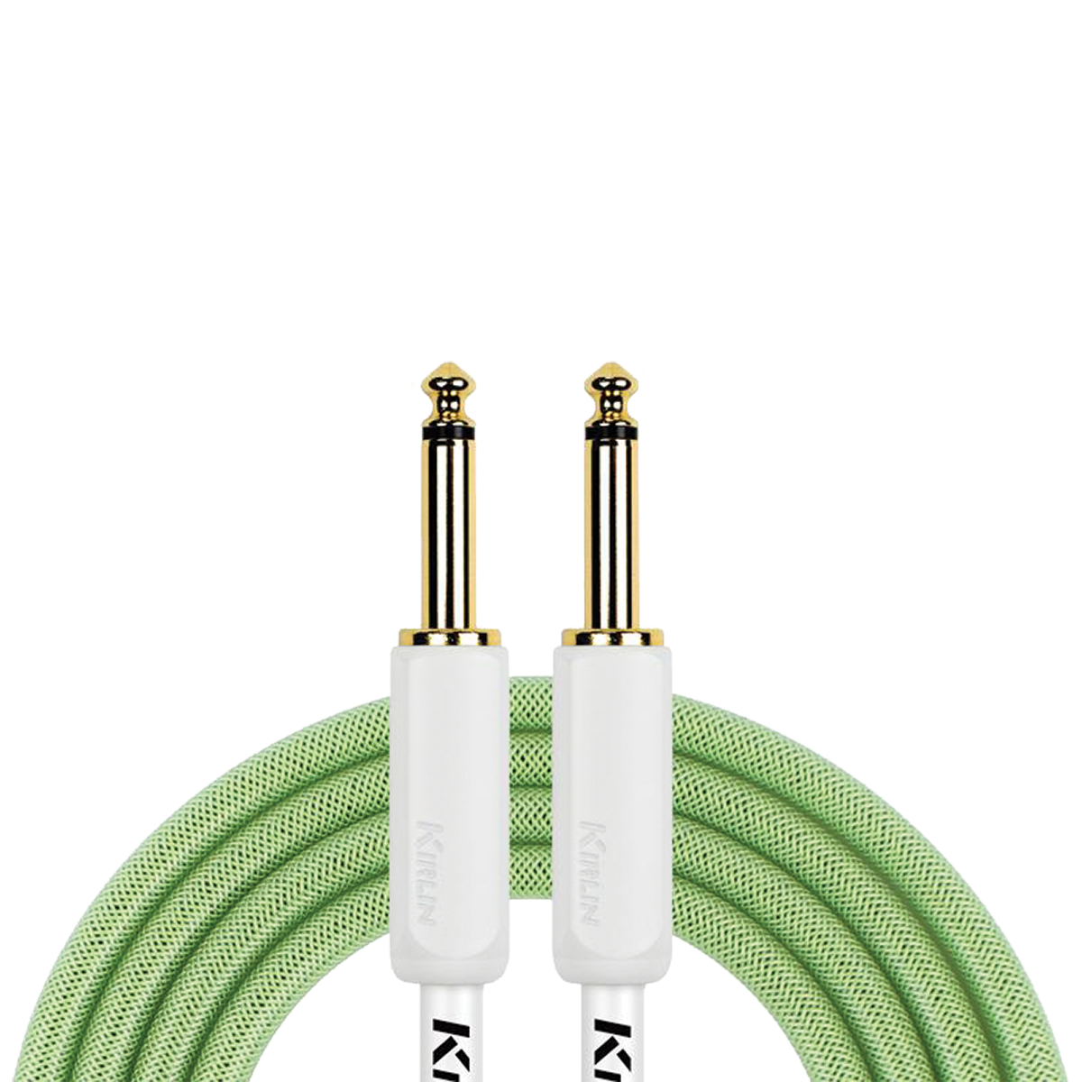 Kirlin PVC Woven Premium Plus Instrument Cable 10ft Green KIPW201WGR-10