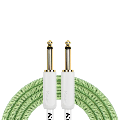 Kirlin PVC Woven Premium Plus Instrument Cable 10ft Green KIPW201WGR-10