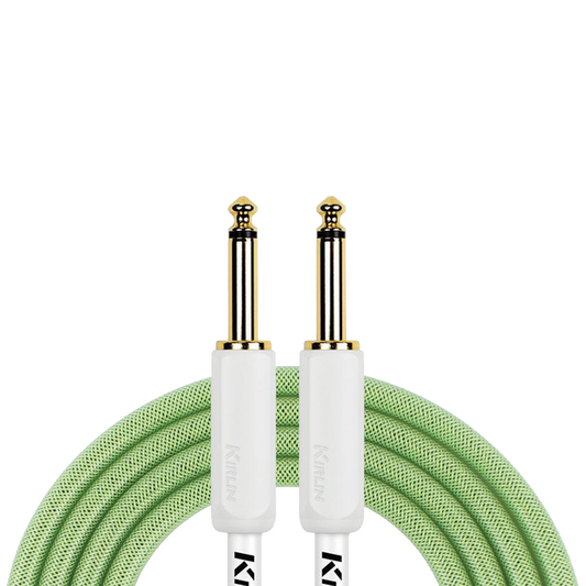Kirlin PVC Woven Premium Plus Instrument Cable 10ft Green KIPW201WGR-10