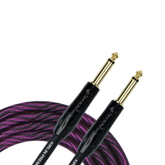 Kirlin 10ft Premium Plus Wave Purple Instrument Cable with 1/4" Mono Plugs