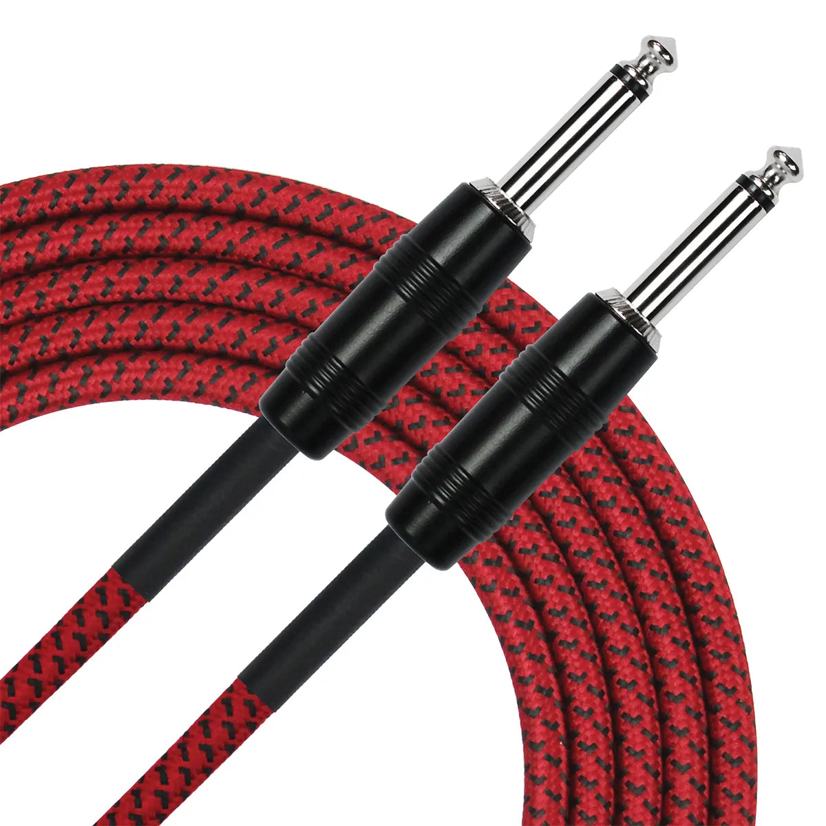 Kirlin 20ft Red Entry Woven Instrument Cable with 1/4" Mono Plugs [KIWC201RD-20]
