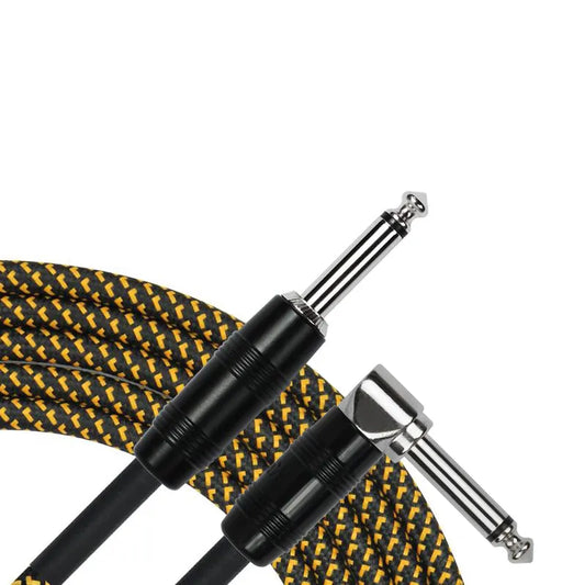 Kirlin 10ft Woven Instrument Cable Straight - RA [KIWC202BY-10]