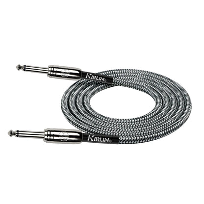 Kirlin 20ft Black Woven Instrument Cable with Chrome Ends [KIWCC201BK-20] — view 3