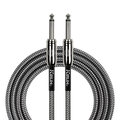 Kirlin 20ft Black Woven Instrument Cable with Chrome Ends [KIWCC201BK-20]