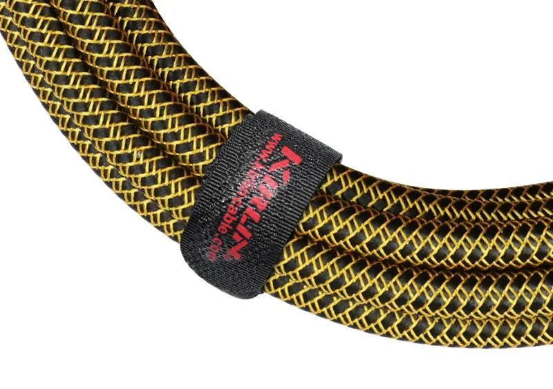 Kirlin 10ft Entry Woven Instrument Cable with Chrome Ends [KIWCC201BY-10] — view 2