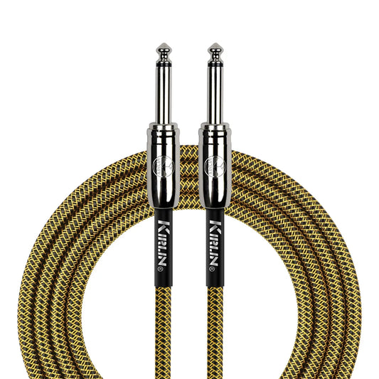 Kirlin 20ft Tweed Woven Instrument Cable with Chrome Ends [KIWCC201BY-20]