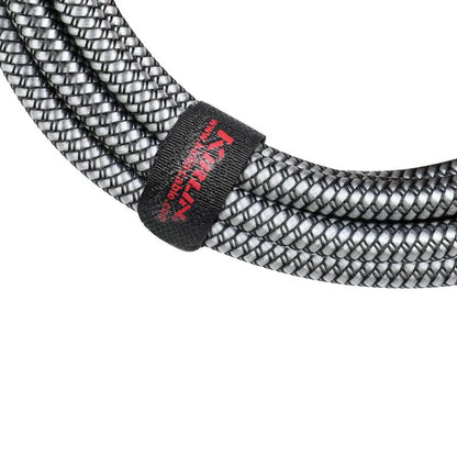 Kirlin 20ft Black Entry Woven Instrument Cable RA - Straight Chrome Ends KIWCC202BK-20 — view 2