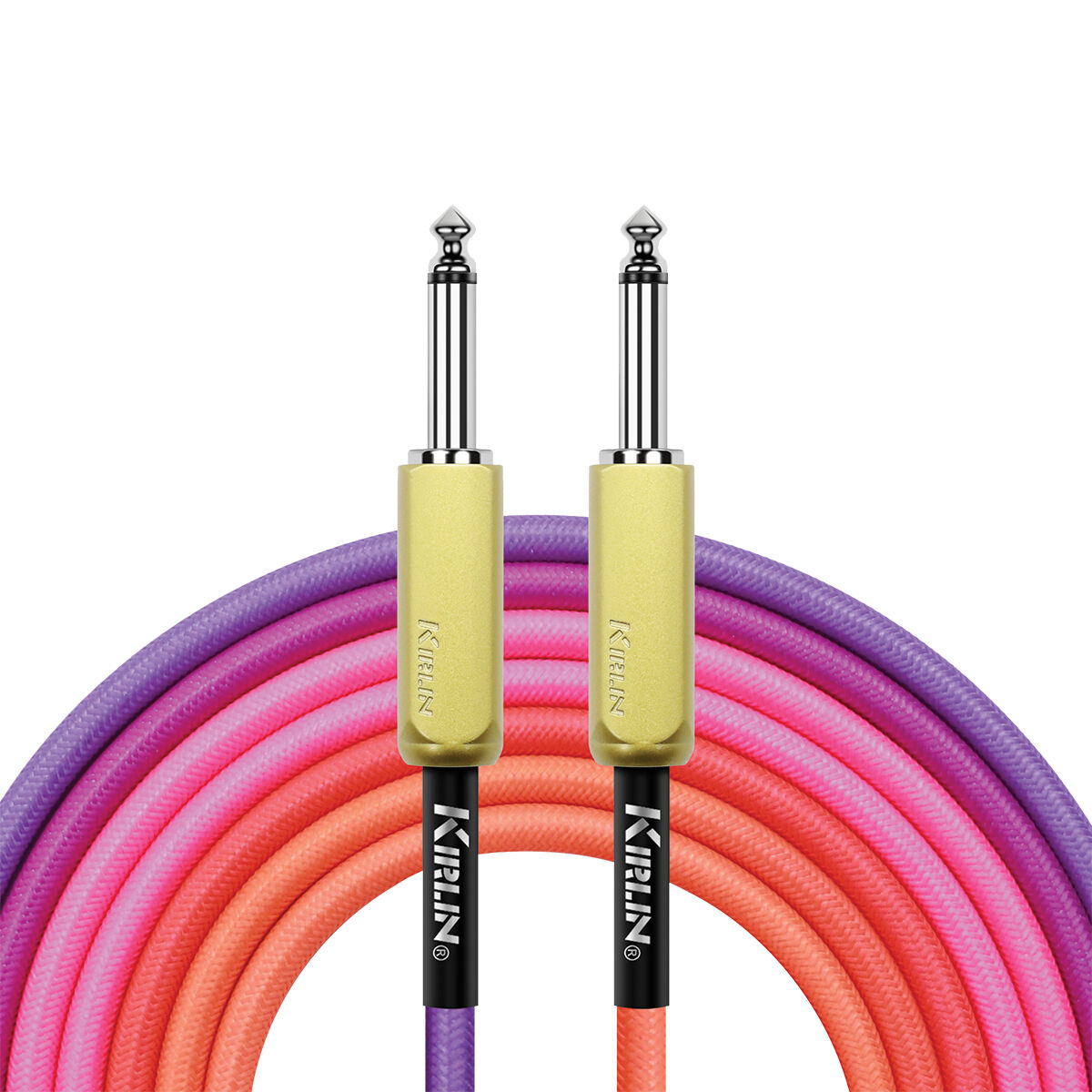 Kirlin 20FT Gradient Instrument Cable Pink to Orange KIWJ-221G-PO-20