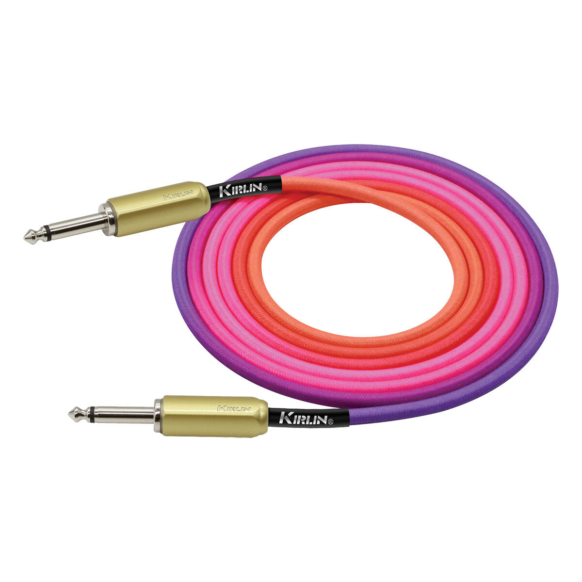 Kirlin 20FT Gradient Instrument Cable Pink to Orange KIWJ-221G-PO-20 — view 2