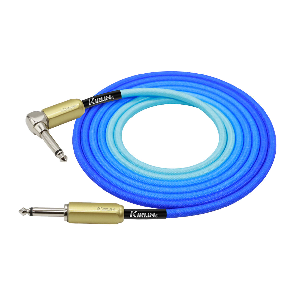 Kirlin 10FT Gradient Instrument RA to Straight Cable Blue KIWJ-222G-BL-10 — view 2