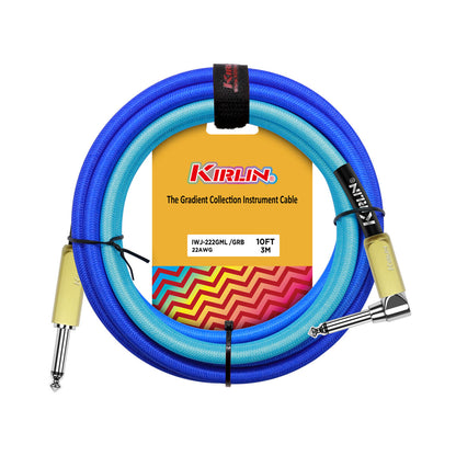 Kirlin 10FT Gradient Instrument RA to Straight Cable Blue KIWJ-222G-BL-10 — view 3