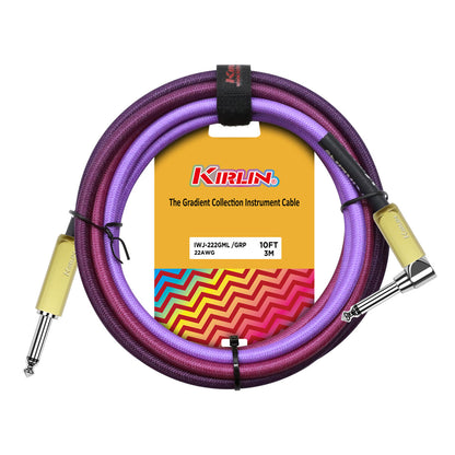 Kirlin 10FT Gradient Instrument RA to Straight Cable Purple KIWJ-222G-PU-10 — view 3