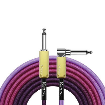 Kirlin 20FT Gradient Instrument RA to Straight Cable Purple KIWJ-222G-PU-20