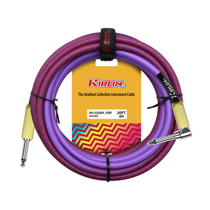 Kirlin 20FT Gradient Instrument RA to Straight Cable Purple KIWJ-222G-PU-20 — view 3