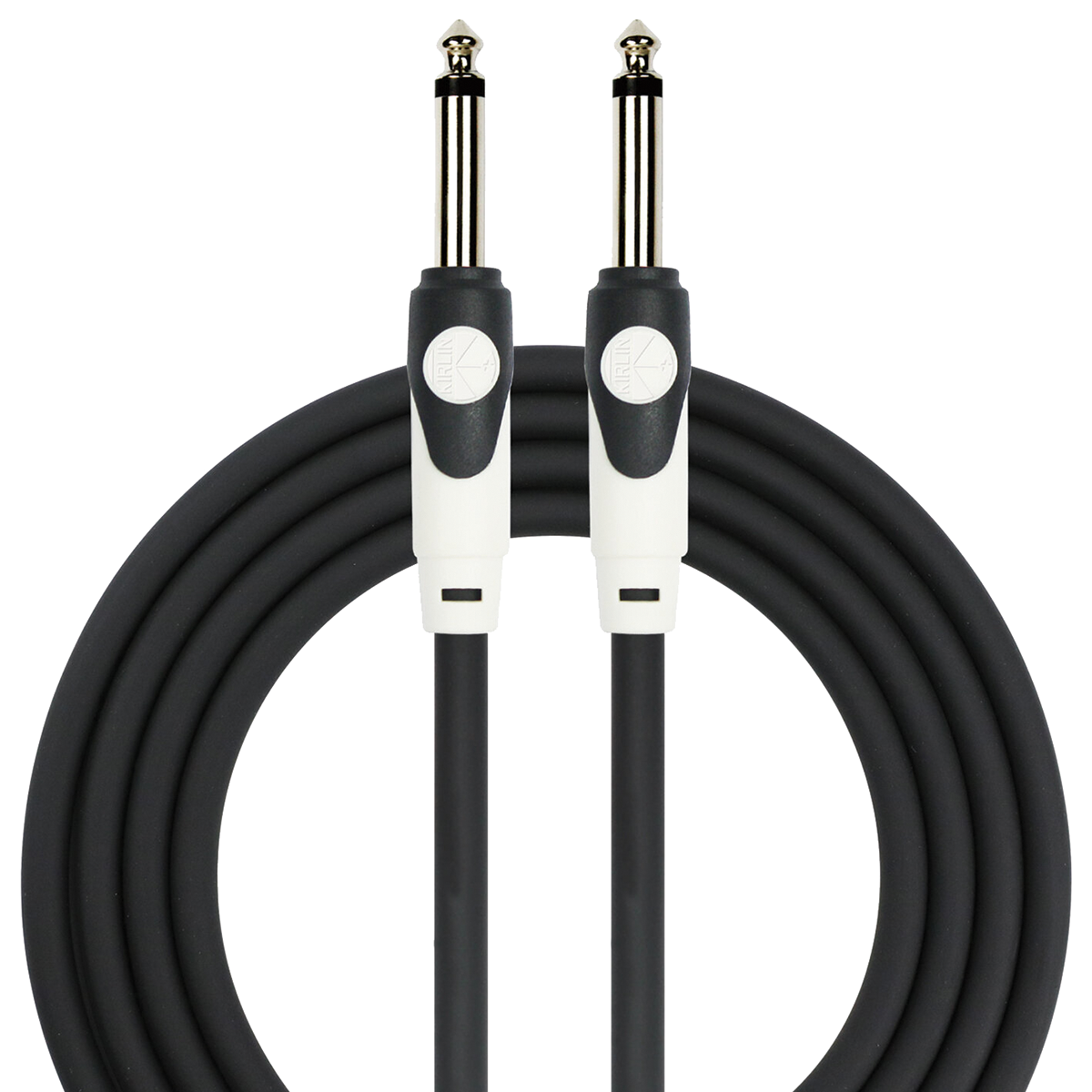 Kirlin 10FT LightGear Instrument Cable with 1/4" Mono Plugs, PVC Jacket, 20 Gauge, Nickel Plated Connectors, Limited Lifetime Warranty