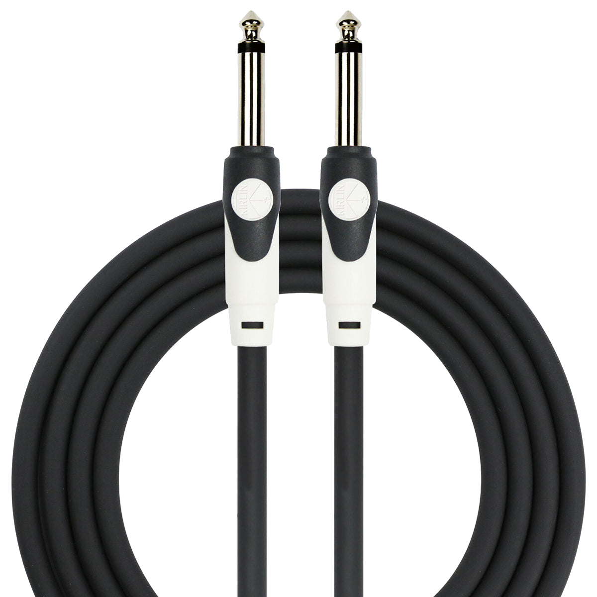 Kirlin 20FT LightGear Instrument Cable with 1/4" Mono Plugs, 20 Gauge, PVC Jacket, 90% Spiral Shielding, Limited Lifetime Warranty