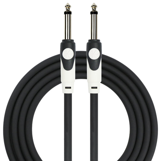 Kirlin 20FT LightGear Instrument Cable with 1/4" Mono Plugs, 20 Gauge, PVC Jacket, 90% Spiral Shielding, Limited Lifetime Warranty