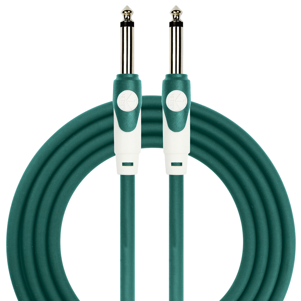 Kirlin 10FT Green Lightgear Instrument Cable KLGI201GR-10, 1/4" Mono Plug, 20 Gauge, PVC Jacket, Limited Lifetime Warranty