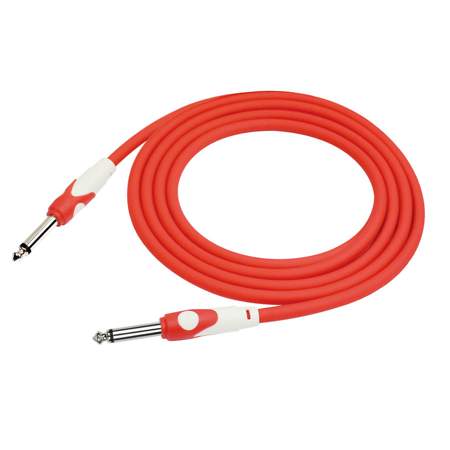 Kirlin 20ft Red Lightgear Instrument Cable KLGI201RD-20 1/4" Mono Plug 20 Gauge PVC Jacket
