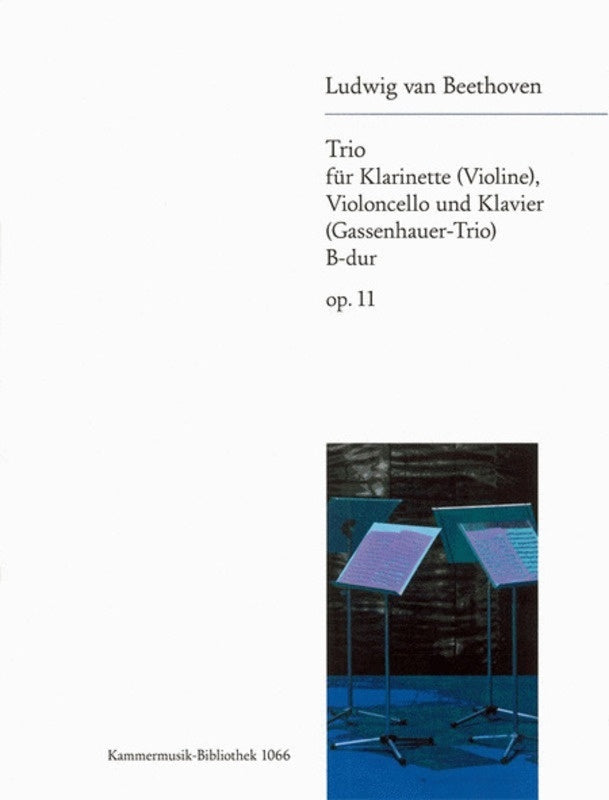 Trio Op 11 B Flat Violin Or clarinet Vc Piano Book