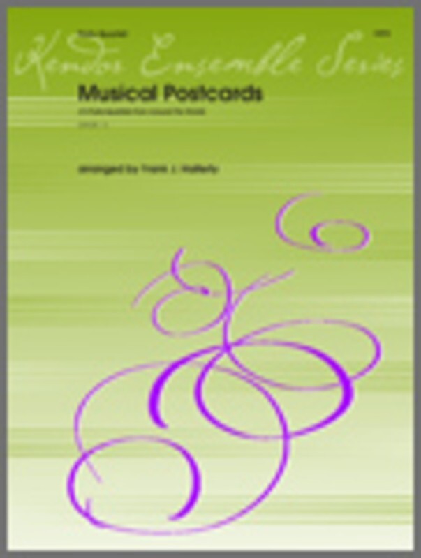 Musical Postcards Arr Halferty Flute Quartet (Music Score/Parts) Book
