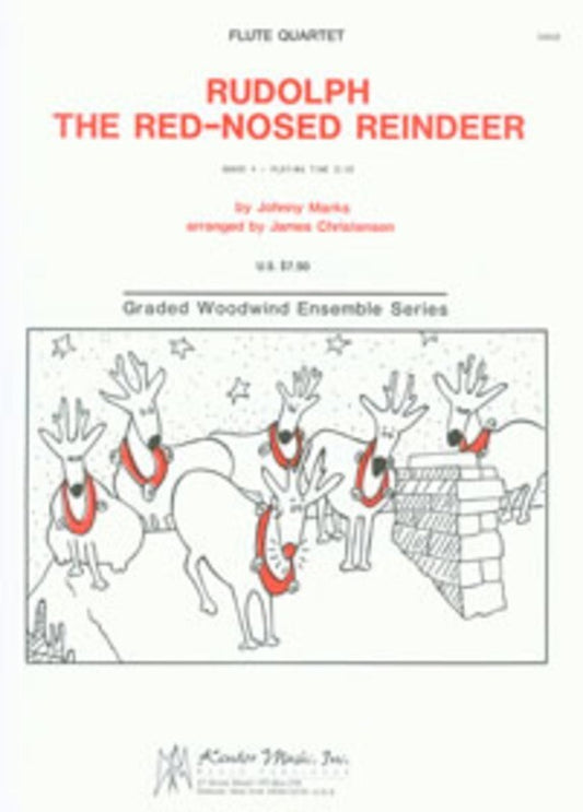 Rudolph The Red Nosed Reindeer 4 Flute (Music Score/Parts) Book