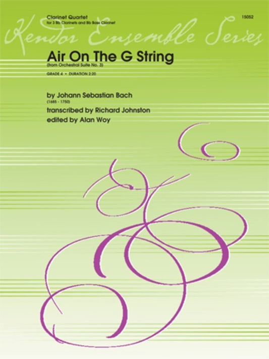 Air On The G String Clarinet Quartet (Set Of Parts) Book