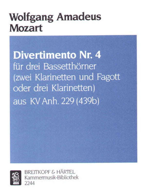 Divertimento No 4 K 439B Anh 229 Cla