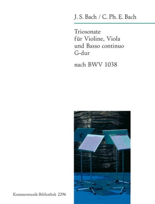 Trio Sonata G Based On Bwv 1038 Violin Viola Bc Sc/Pt Book