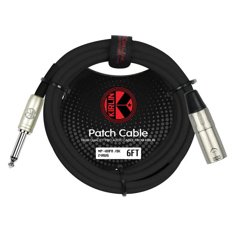 Kirlin 10FT Male XLR to 1/4" Mono Plug Cable - KMP481PR-10 — view 2