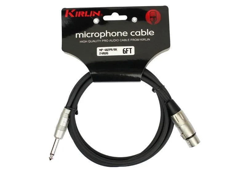 Kirlin 6Ft XLR Female to 1/4" Mono Plug Microphone Cable KMP482PR-6 — view 3