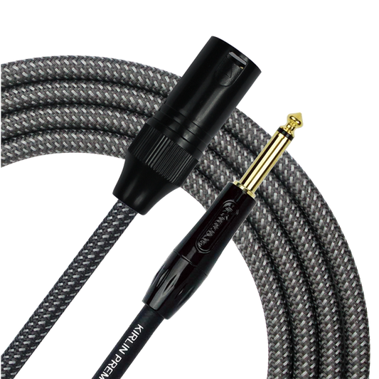 Kirlin 20ft Premium Plus XLR Male to Jack Microphone Patch Cable KMWB271BFG-20