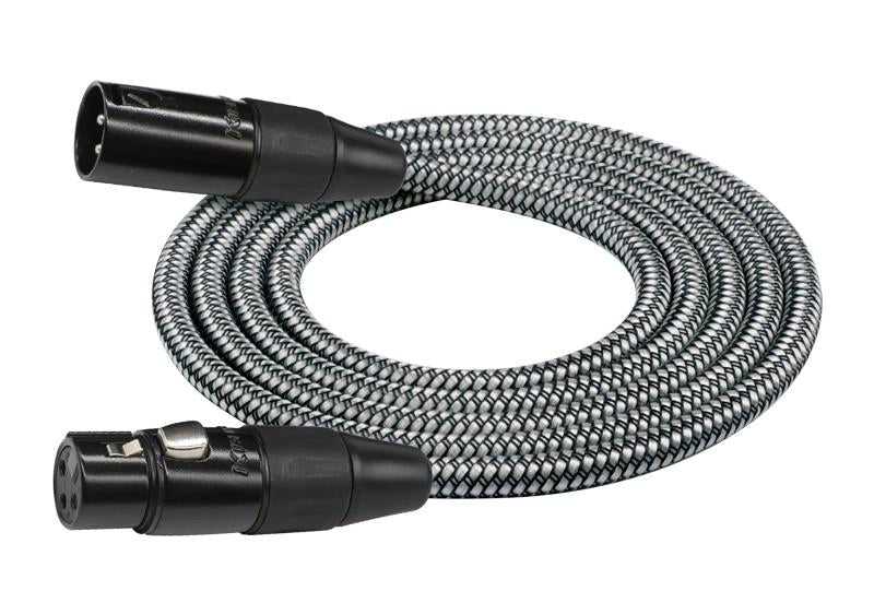 Kirlin 10ft Woven Black XLR Male to XLR Female Microphone Cable KMWC270PBBKA-10 — view 2