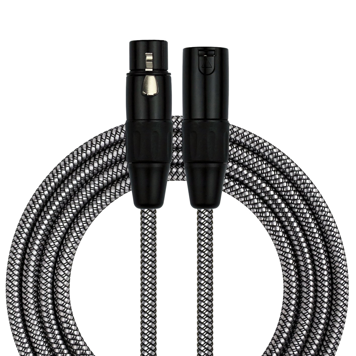 Kirlin 20ft Woven Black XLR Male to XLR Female Microphone Cable [KMWC270PBBKA-20]