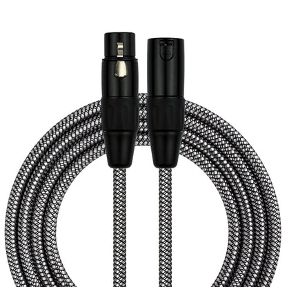 Kirlin 20ft Woven Black XLR Male to XLR Female Microphone Cable [KMWC270PBBKA-20]