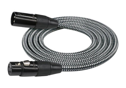 Kirlin 30ft Entry Woven Black XLR Male to XLR Female Microphone Cable [KMWC270PBBKA-30] — view 2