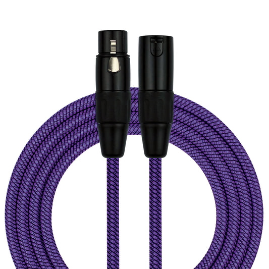 Kirlin 20ft Woven Purple XLR Male to Female Microphone Cable [KMWC270PBPUA-20]