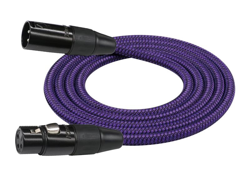 Kirlin 20ft Woven Purple XLR Male to Female Microphone Cable [KMWC270PBPUA-20] — view 2