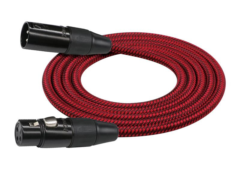 Kirlin 20ft Woven Red XLR Male to XLR Female Microphone Cable KMWC270PBRDA-20 — view 2