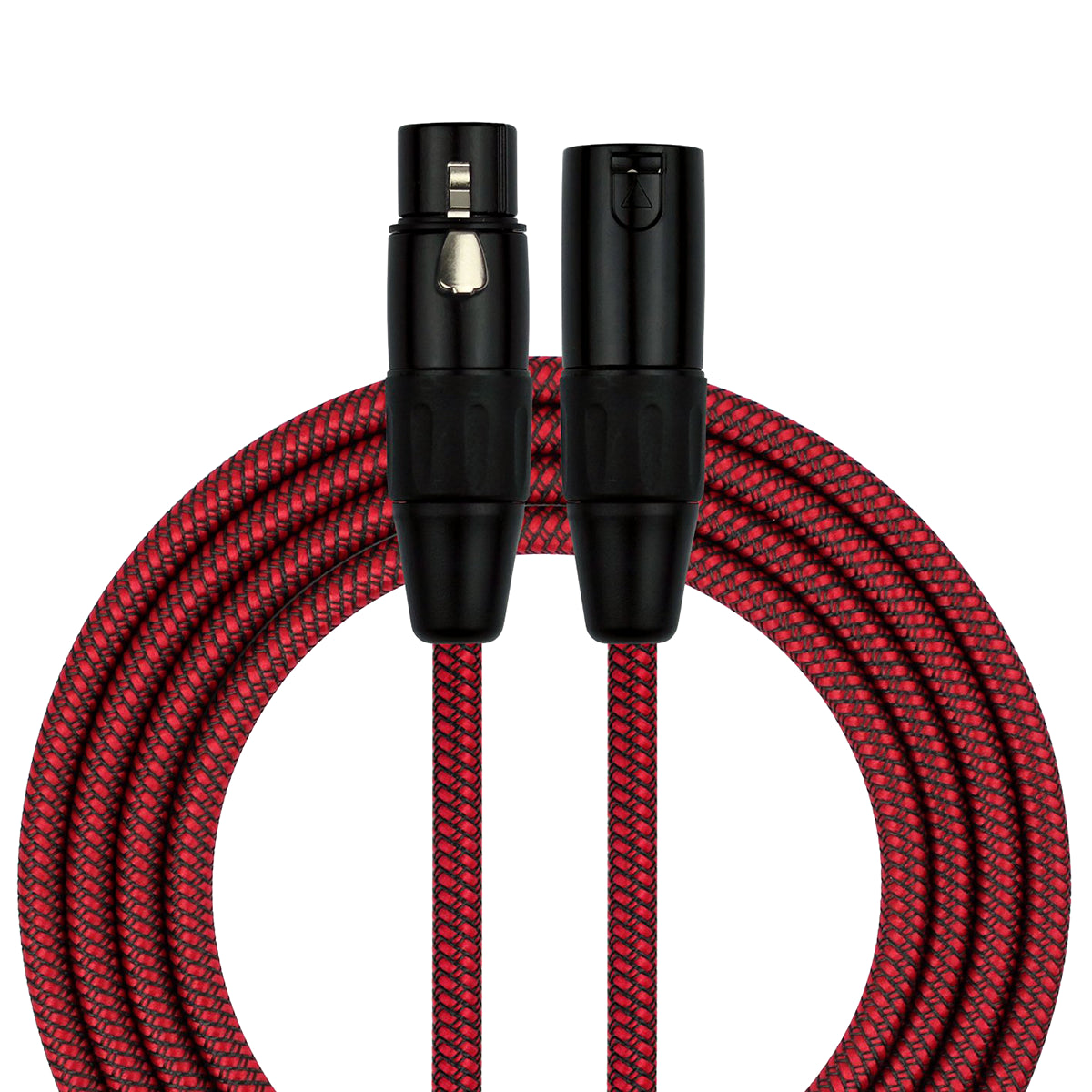 Kirlin 20ft Woven Red XLR Male to XLR Female Microphone Cable KMWC270PBRDA-20